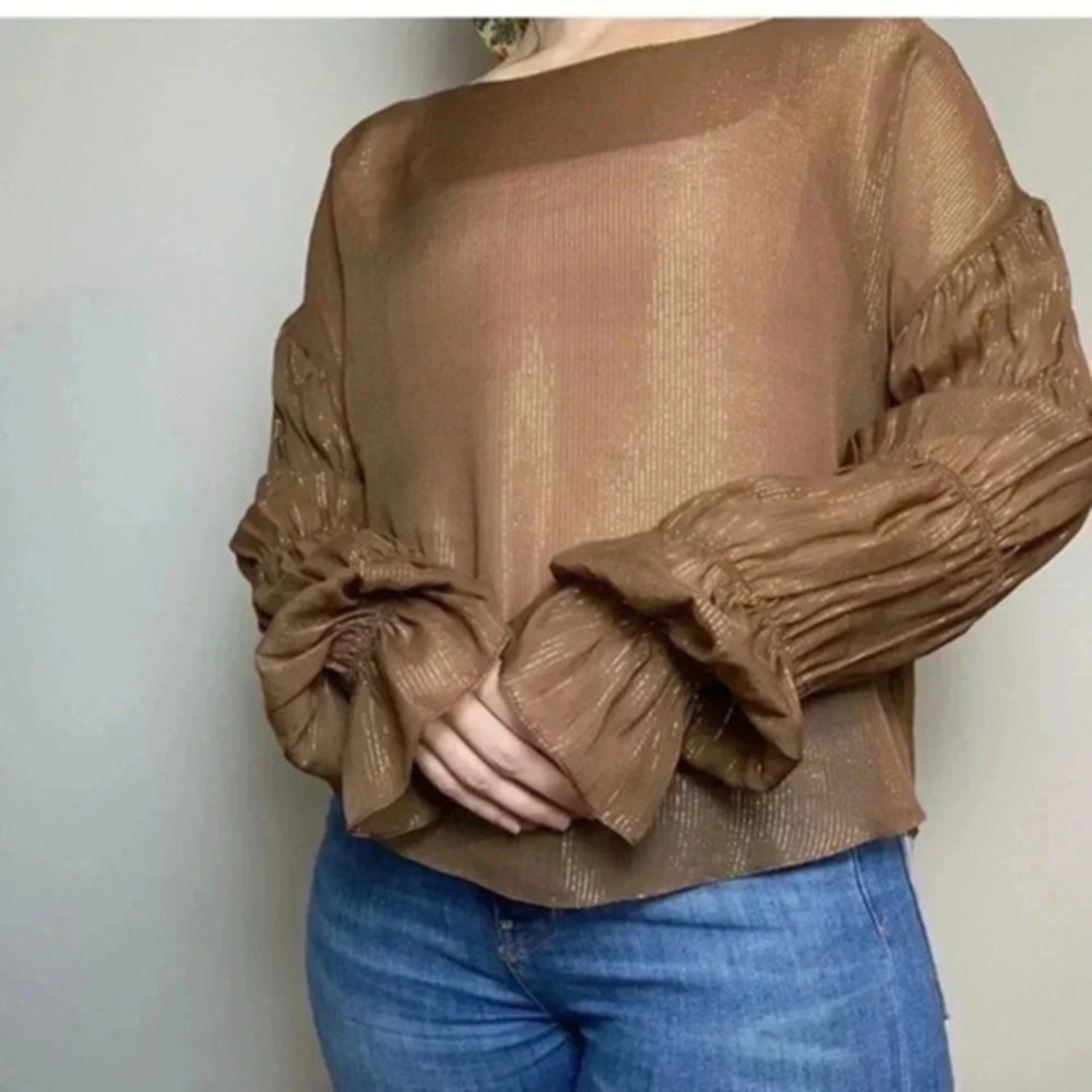 AMANDA UPRICHARD Harvest Lure Silk Schmidt Top
